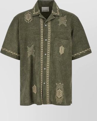 Isabel Marant zekim shirt chest pocket embroidered collar