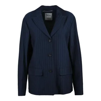 Max Mara Jassen, Dames, Blauw, M, Polyester, Todi Blazer