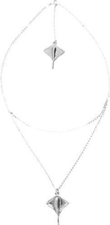 UNOde50 Sterling Silver Plated Short Double Chain Pendant with Manta Ray at Nordstrom