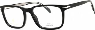 David Beckham Mens Black Rectangular Eyeglass Frames DB1063