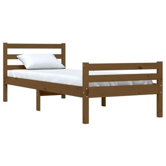 vidaXL Vidaxl - Giroletto Senza Materaso Ambra In Legno Massello 75x190 Cm