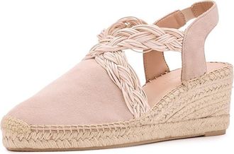 Eric Michael Carolyn Womens Wedge Shoes Nude : EU 40 (US Womens 9.5-10) M (B), Leather