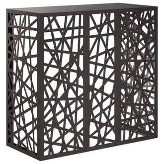 vidaXL Funda Para Aire Acondicionado Negro 110 X 50 X 105 Cm Acero Vidaxl