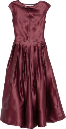 Mark Kenly Domino Tan Dilia Atelier Pleated Dress