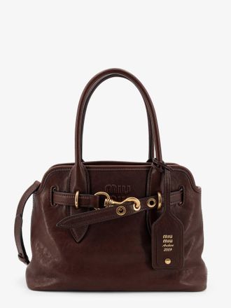 Miu Miu Borsa a mano Aventure in pelle con logo lettering in rilievo - MIU MIU - gender_Woman
