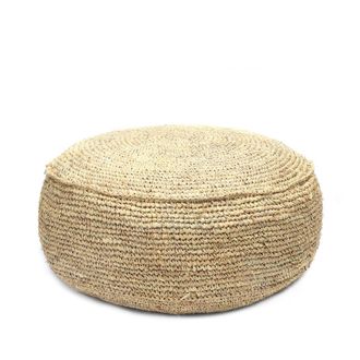 Bazar Bizar Puf de rafia en marr&oacute;n 60x60x35 cm