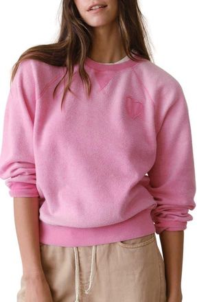 Marine Layer Cloud 9 Reversible Cotton Blend Sweatshirt in Fuscia at Nordstrom, Size X-Small
