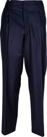 BRIGLIA 1949 Slim-fit Trousers, male, Blue, Size: XL Wide Leg Wool Chino Pants