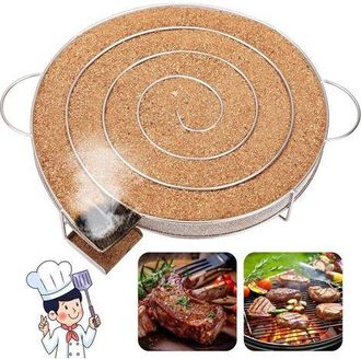 OEM Generador De Humo Fr&iacute;o Para Ahumador, Parrilla Para Ahumar Carne Y Pescado, Barbacoa, 20,5 X 19 X 4,5 Cm, Color Plata