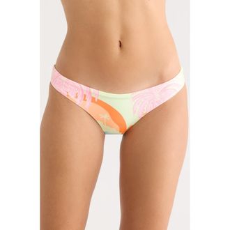 Maaji Pastel Mirage Reversible Bikini Bottom in Open Green at Nordstrom, Size X-Small