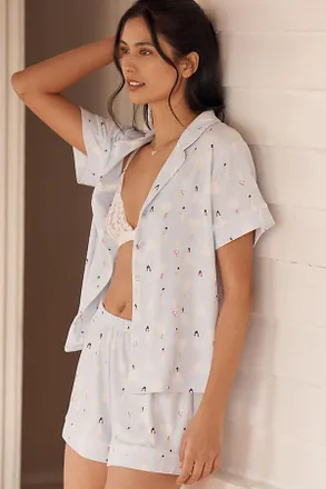 Flora Nikrooz Joy Notch Bridal 2-Piece Pajama Set