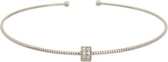 Meshmerise 18K Plated 0.10 Ct. Tw. Diamond Bangle Bracelet