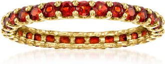 Ross-Simons Garnet Eternity Band in 14kt Yellow Gold