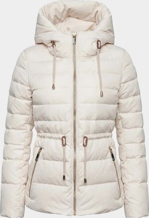Gorski Apres-Ski Horizontal Quilted Down Jacket With Hood