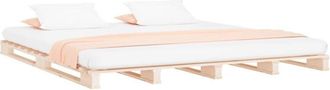 vidaXL Pallet Bed without Mattress 200x200 cm Solid Wood Vidaxl