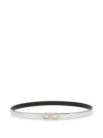 Ferragamo reversible adjustable Gancini belt - Silver