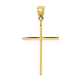 Diamond2Deal 10k Yellow Gold Cross Pendant