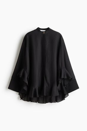 H&M Volantbluse - Schwarz