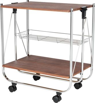 WENKO Camarera Plegable Madera Nogal 713003 Wenko