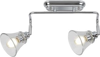 Rabalux Lampada Da Parete Retr&ograve; Per Bagno, Mobile, E14, 2x40w, Cromata, 3208, Antoine Rabalux