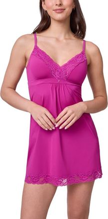 Montelle Intimates Lace Bust Support Chemise in Passion Fruit at Nordstrom, Size Xx-Large