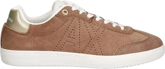 A|X Armani Exchange Zapatillas cl&aacute;sicas de piel de corte bajo - Shoes - Mujer - Marr&oacute;n - 37 EU