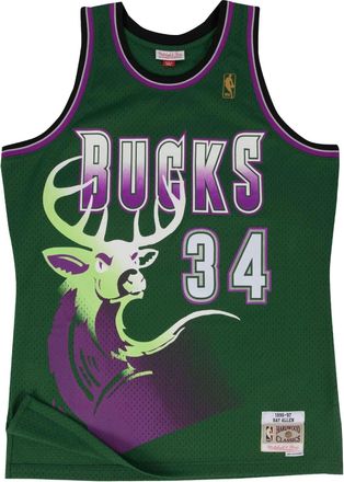 Mitchell & Ness NBA Ray Allen Milwaukee Bucks 1996/97 Swingman Jersey 34 SMJYGS18181-MBUDKGNRAL96