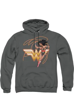 Gildan Justice League of America Glowing Lasso Adult Pull Over Hoodie / Hooded Sweatshirt