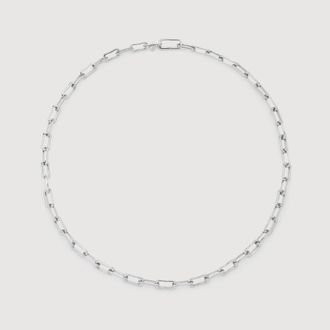 Monica Vinader Sterling Silver Alta Mini Chain Necklace 22