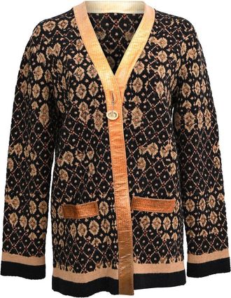 Chanel Knitted Patterned Tweed Cardigan, Size Fr 34 (Authentic Pre-Loved)