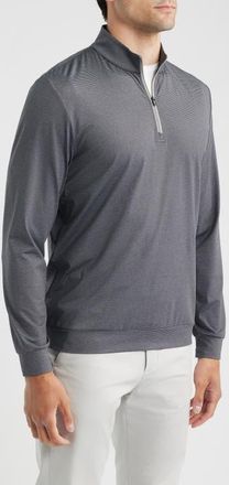 Johnnie-O Bixler Long Sleeve Quarter Zip Sweatshirt in Black at Nordstrom, Size Xx-Large