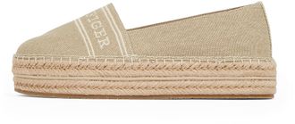 Tommy Hilfiger Womens Denim Platform Espadrilles, Beige (Horseradish), 3.5