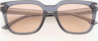 Victoria Beckham Oversized Acetate Sunglasses In Transparent Blue