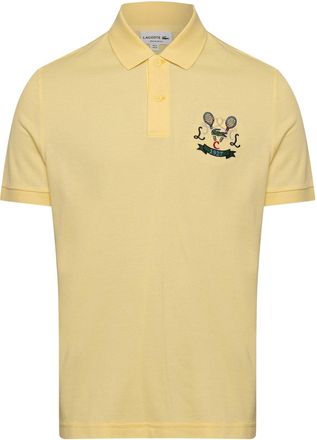 Lacoste Mens Lacoste Regular-Fit Polo Shirt in Yellow