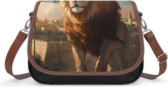 Generic Lion Jewish Israeli Flag Small Womens Crossbody Bags Shoulder Handbag with Adjustable Strap for Travel