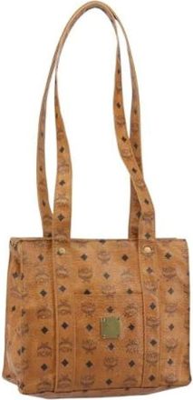 MCM Pre-owned Shoulder Bags, female, Brown, Size: ONE SIZE Pre-owned Canvas Shoulder Bag