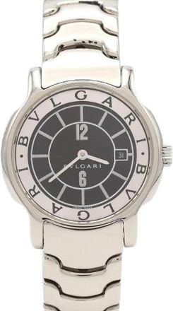 Bulgari Pre-owned Solotempo Roestvrij Stalen Horloge - Dames - Vintage Horloges - Grijs - ONE Size - Vintage