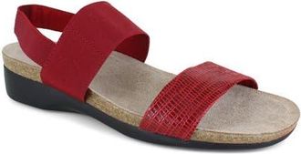 Munro Pisces Sandal - Multiple Widths Available in Red Print Leather at Nordstrom, Size 10.5