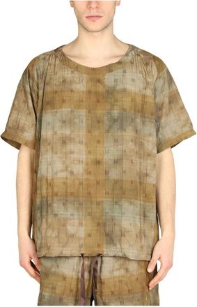 Needles SS Pullover Shirt - Heren - T-shirts - Bruin - S - Tops