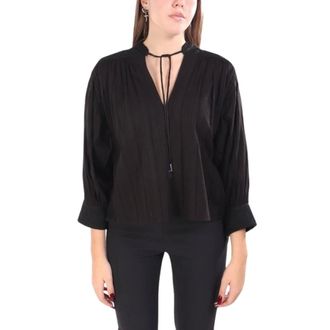 HUGO BOSS Dames, Blouses & Shirts, Zwart, Maat: M