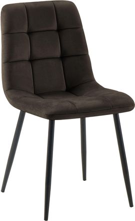 Clp Silla De Comedor Tilde Terciopelo Marr&oacute;n