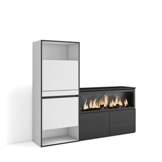 Skraut Home Skraut Home - Zapatero, Armario Zapatos Botas, 167x145x35 Cm, Dormitorio, Habitaci&oacute;n, Chimenea El&eacute;ctrica Xxl, Estilo Moderno, Blanco