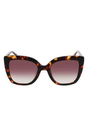 Longchamp Le Pliage 53mm Gradient Rectangular Sunglasses in Dark Havana at Nordstrom Rack