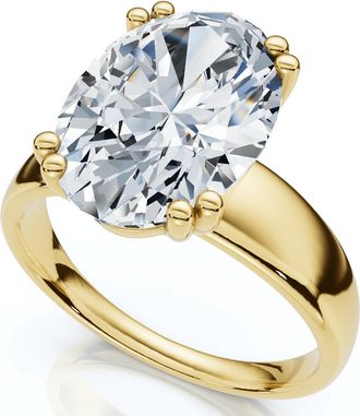 Pompeii3 Certified 4Ct Oval Diamond Solitaire Engagement Ring Lab Grown