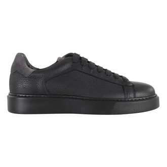 Doucal's Schoenen, Heren, Zwart, 42 1/2 EU, Leer, Sneakers