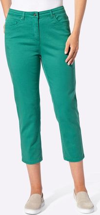 Casual Looks 3/4-Jeans CASUAL LOOKS, Damen, Gr. 36, Normalgr&ouml;ssen, smaragd, 98% Baumwolle, 2% Elasthan, unifarben, 3/4-L&auml;nge, Jeans 3/4-Jeans