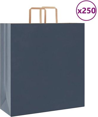 vidaXL Bolsas De Papel Con Asas 250 Uds Azul 45x17x48 Cm Vidaxl