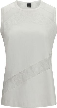 Pinko Witte Katoenen Mouwloze T-Shirt