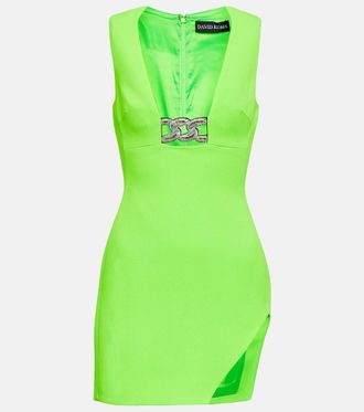 DAVID KOMA Embellished asymmetric minidress