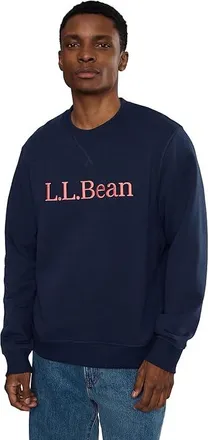 L.L.Bean Essential Logo Crewneck Sweatshirt Mens Regular Mens Sweatshirt Classic Navy L.L.Bean : 2XL, Cotton/Polyester